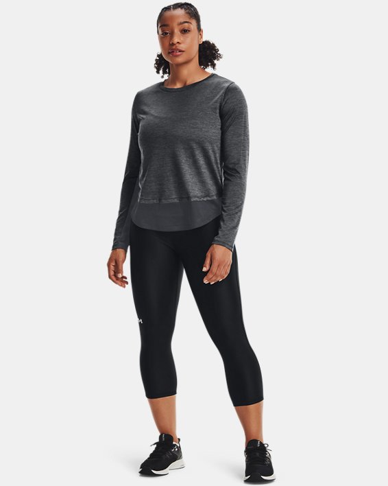 Women's UA Tech™ Vent Long Sleeve in Black image number 2